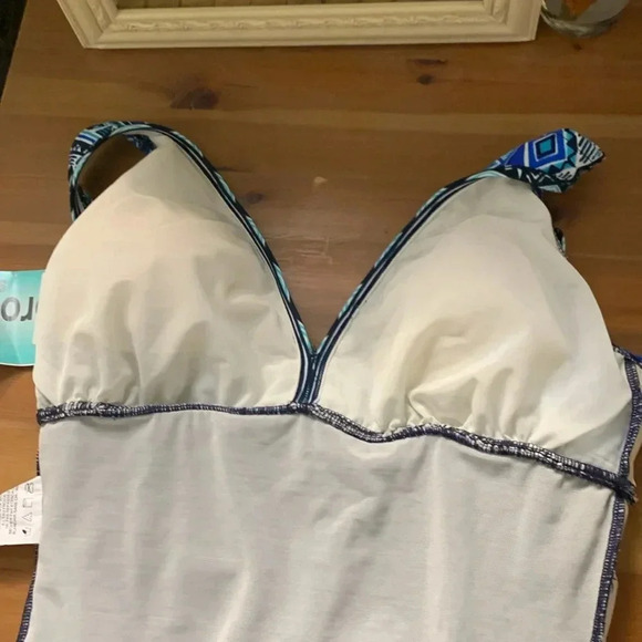 Penbrooke Tummy Control One Piece Swimsuit with Front Ruffles, Adjustable Straps - Picture 7 of 11